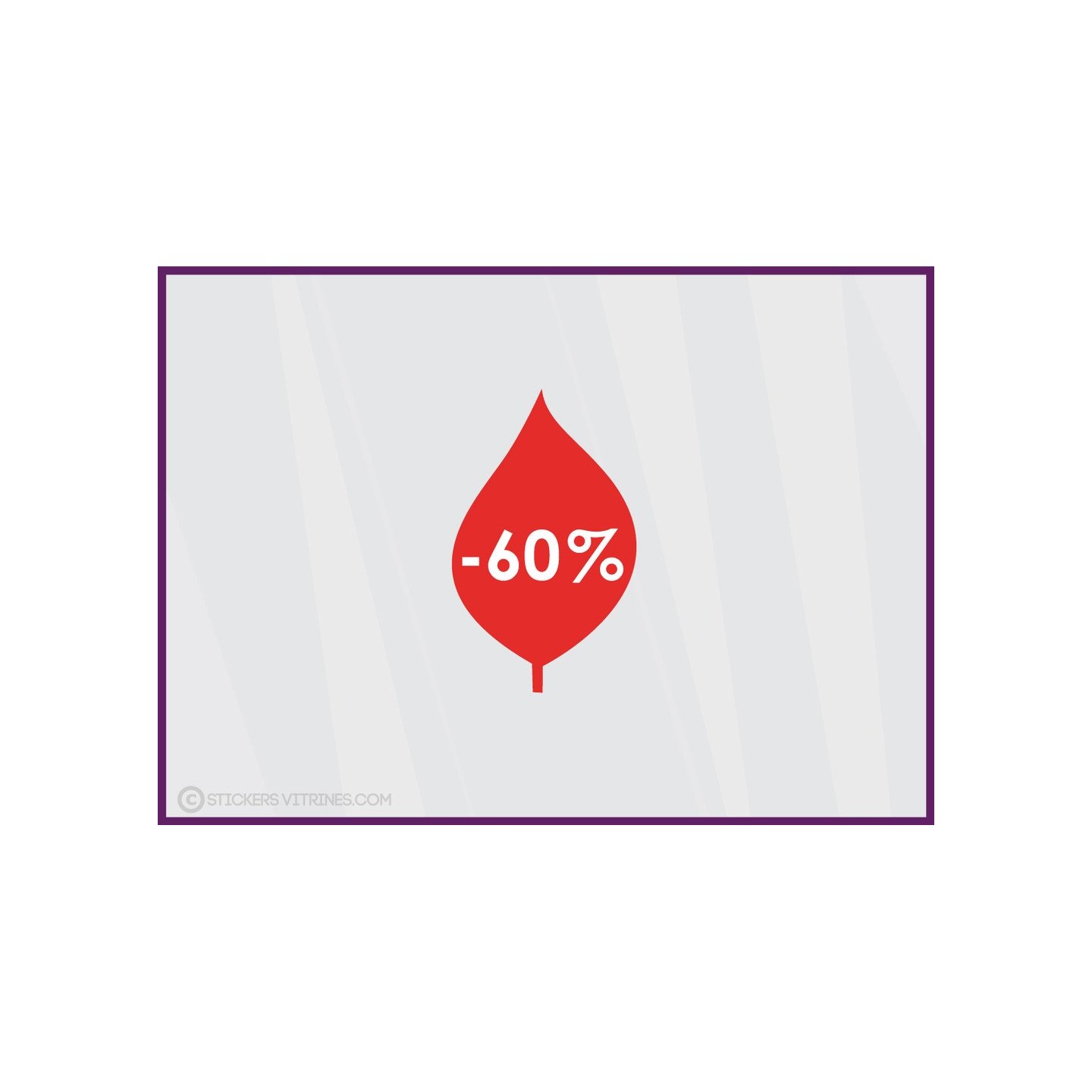 Sticker Promotion Feuille -60%
