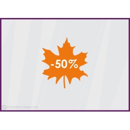Sticker Promotion Feuille -50%