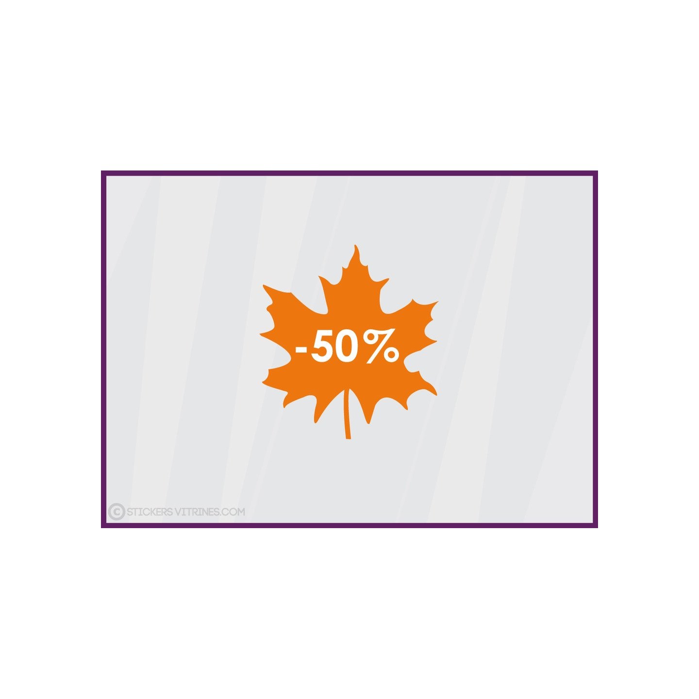 Sticker Promotion Feuille -50%