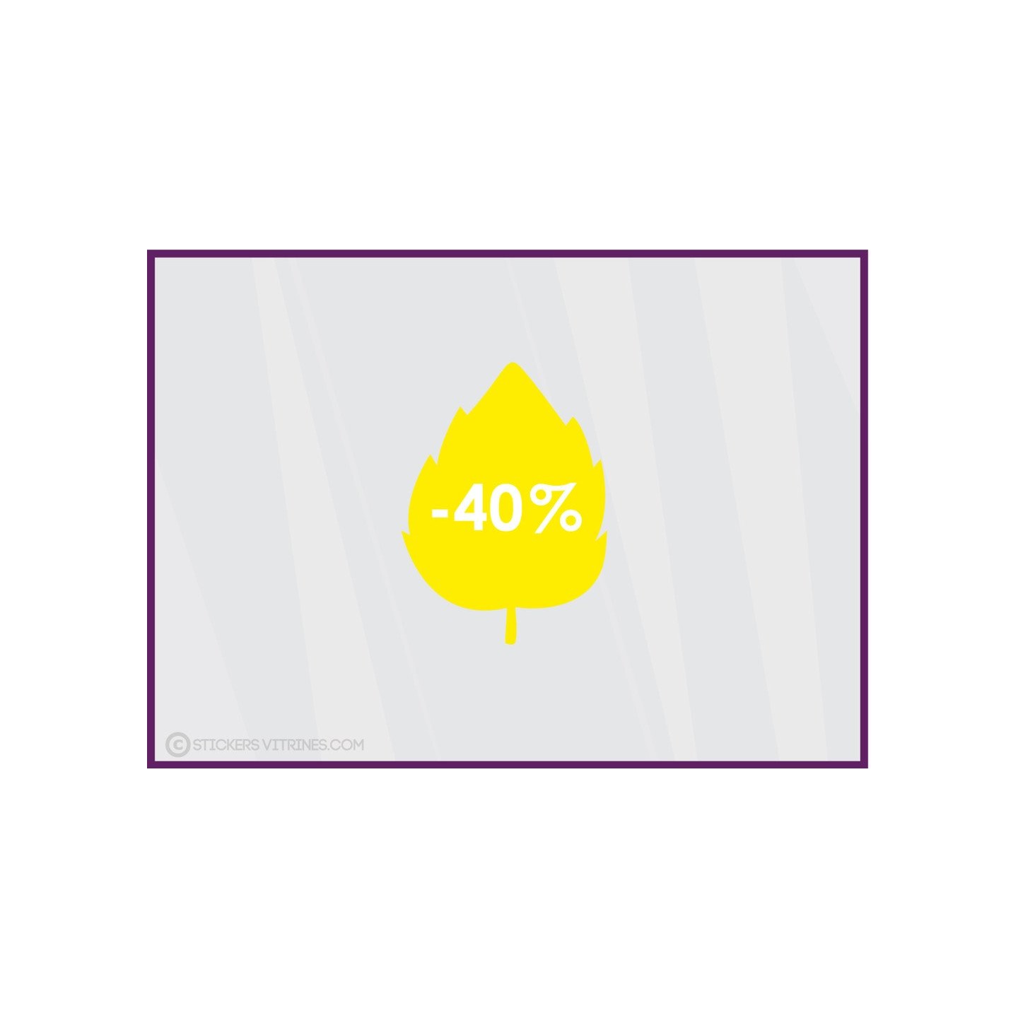 Sticker Promotion Feuille -40%