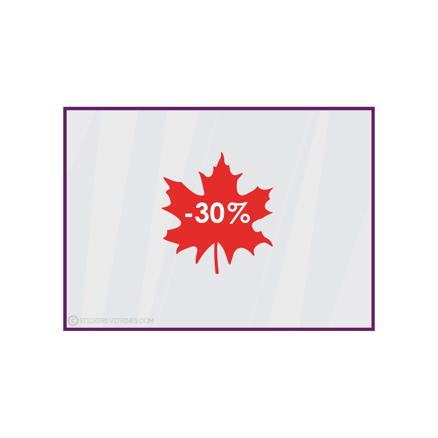 Sticker Promotion Feuille -30%