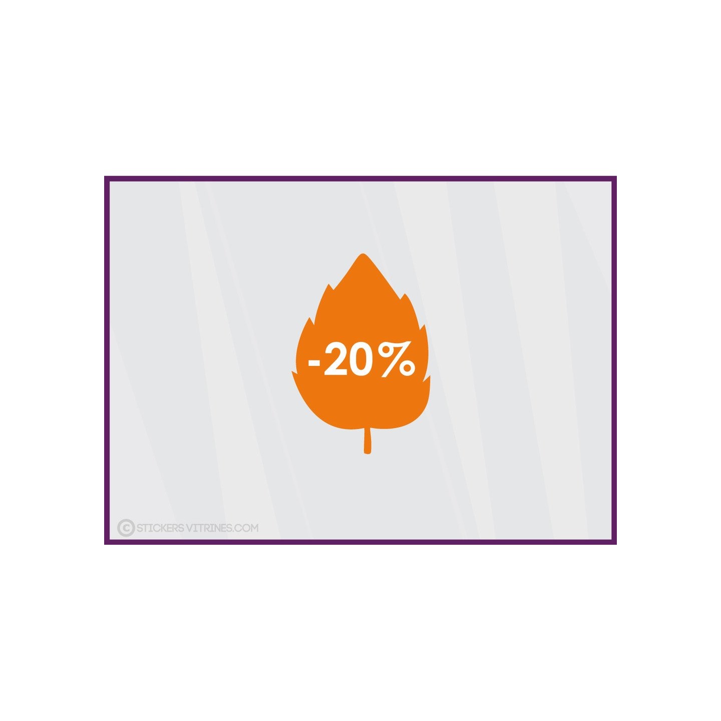 Sticker Promotion Feuille -20%
