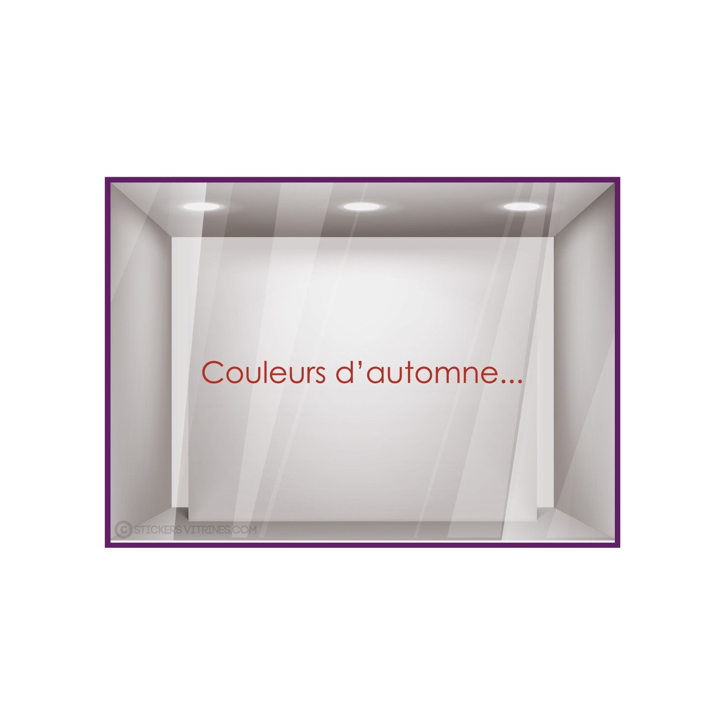 Sticker Couleurs d'Automne devanture decoration boutique commerce calicot lettrage adhesif