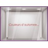 Sticker Couleurs d'Automne devanture decoration boutique commerce calicot lettrage adhesif