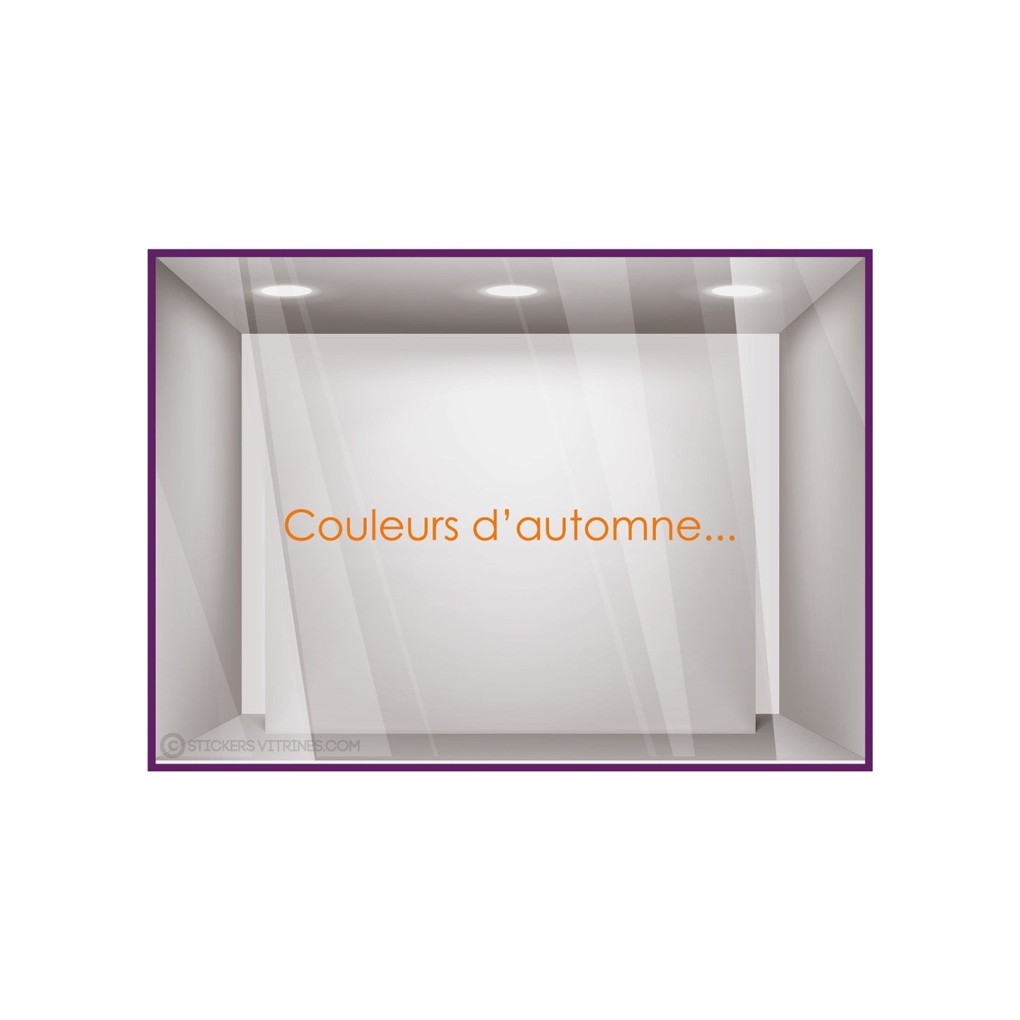 Sticker Couleurs d'Automne devanture decoration boutique commerce calicot lettrage adhesif