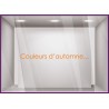 Sticker Couleurs d'Automne devanture decoration boutique commerce calicot lettrage adhesif