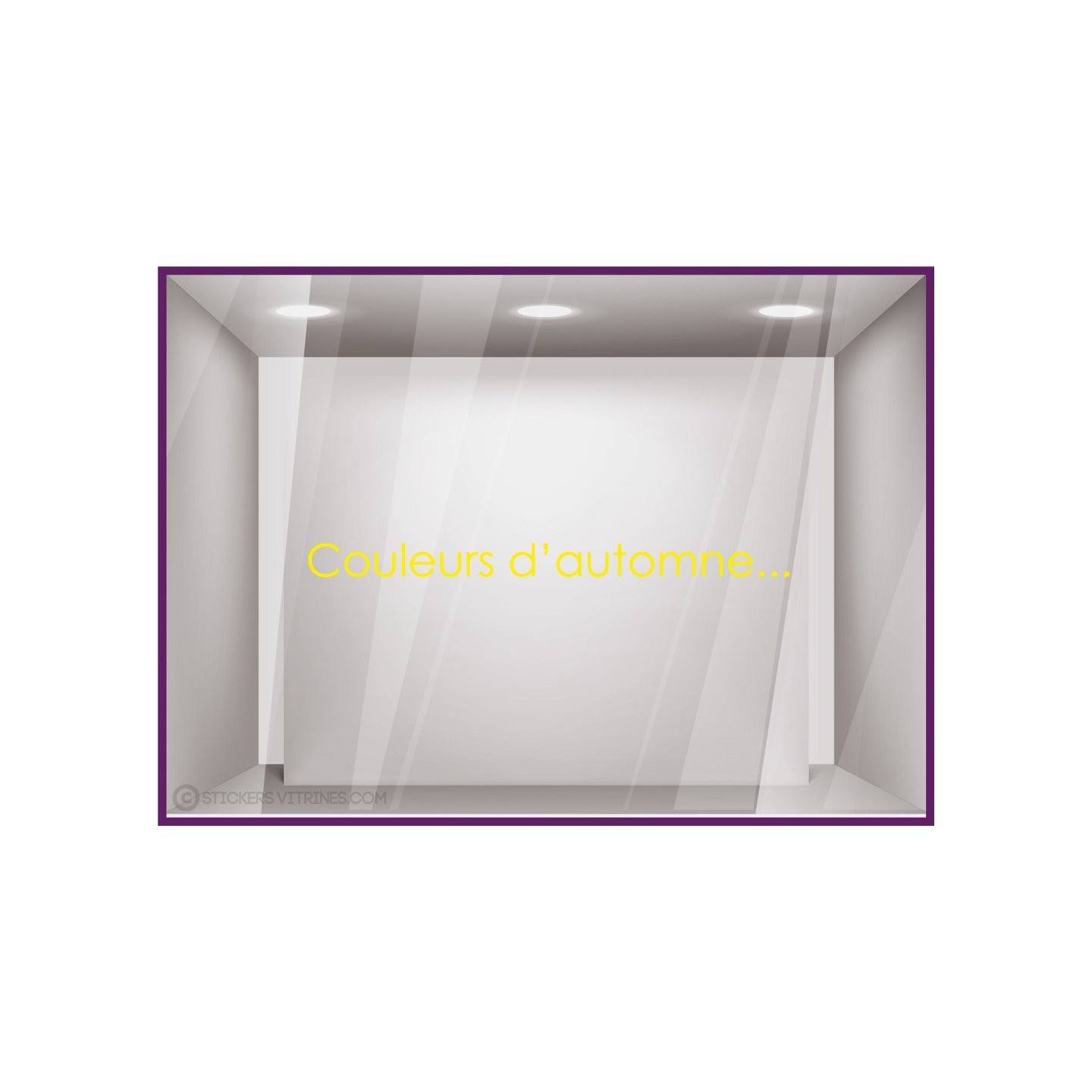 Sticker Couleurs d'Automne devanture decoration boutique commerce calicot lettrage adhesif