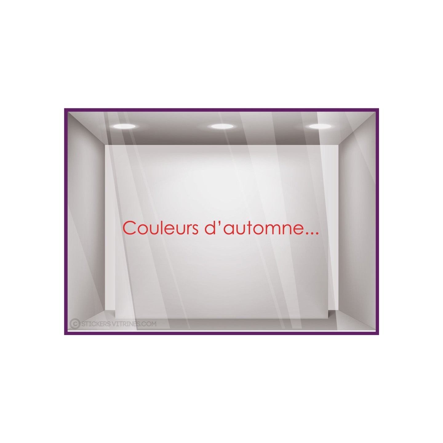 Sticker Couleurs d'Automne devanture decoration boutique commerce calicot lettrage adhesif