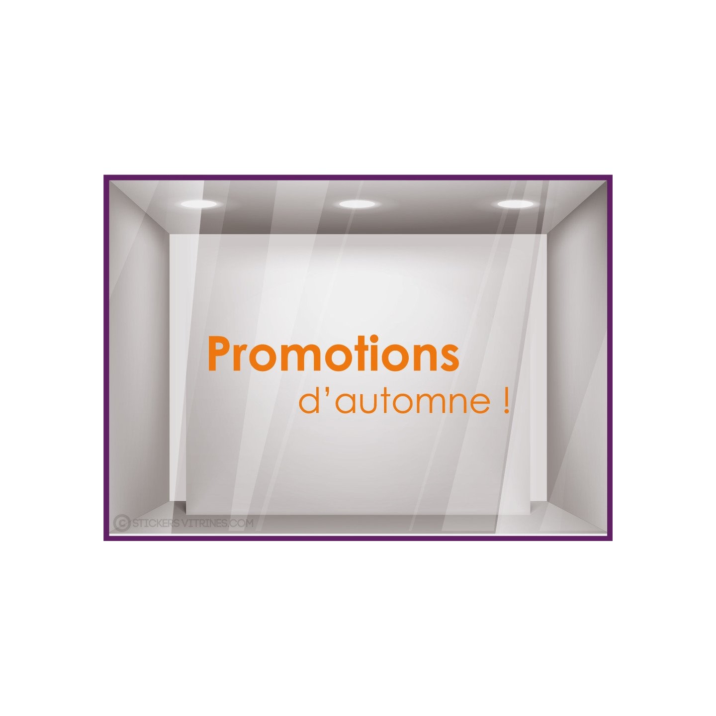 Sticker Promotions d'Automne devanture idee decoration commerce boutique adhesif 