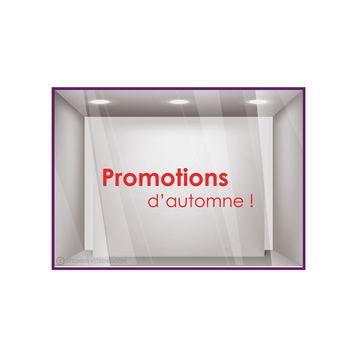 Sticker Promotions d'Automne devanture idee decoration commerce boutique adhesif 