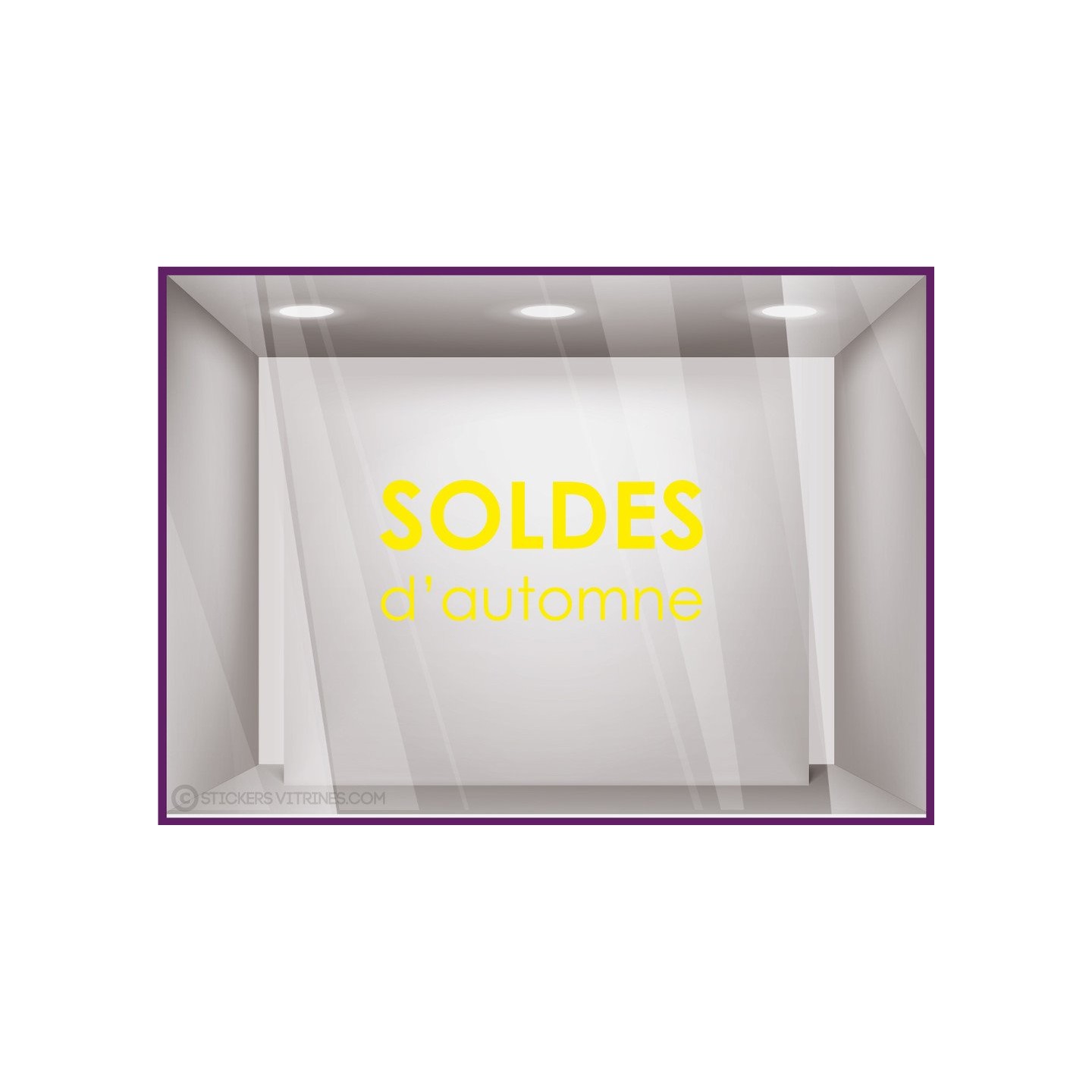 Sticker Soldes d'Automne commerce boutqiue vitrophanie idee decoration