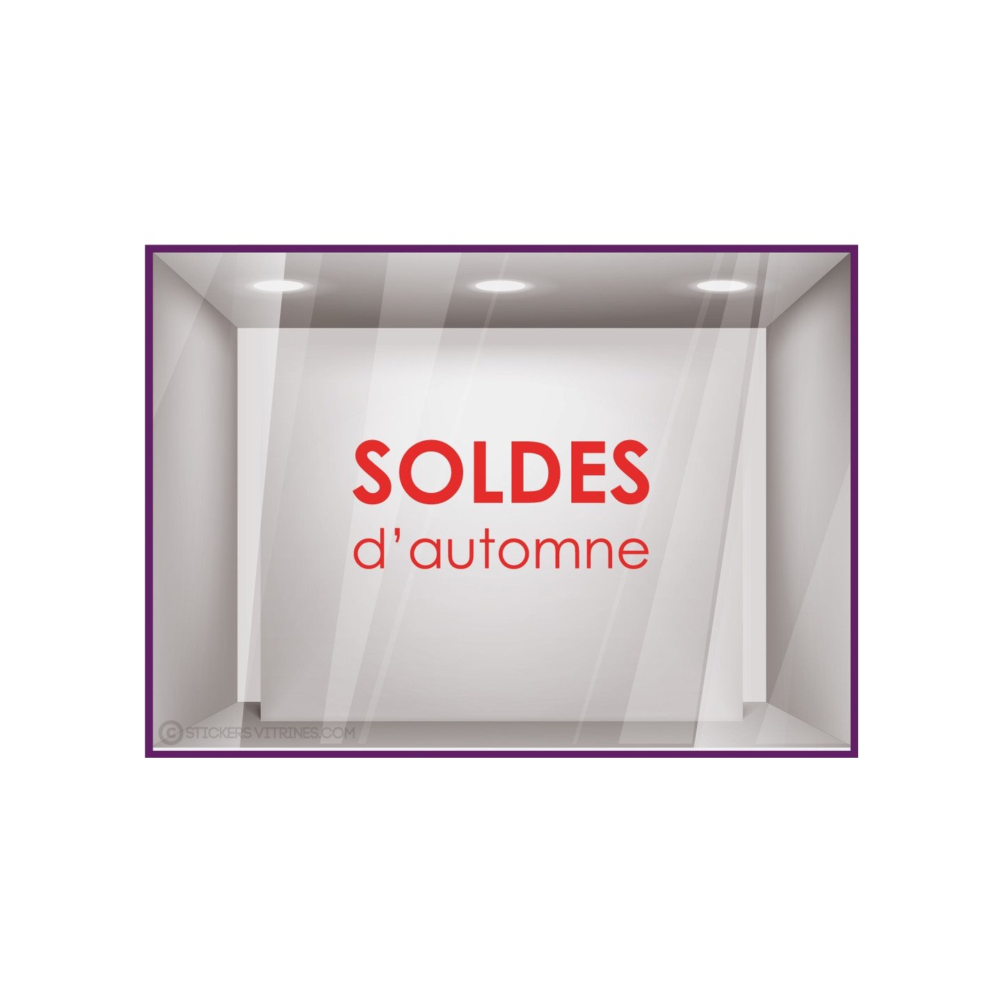 Sticker Soldes d'Automne commerce boutqiue vitrophanie idee decoration