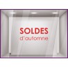 Sticker Soldes d'Automne commerce boutqiue vitrophanie idee decoration