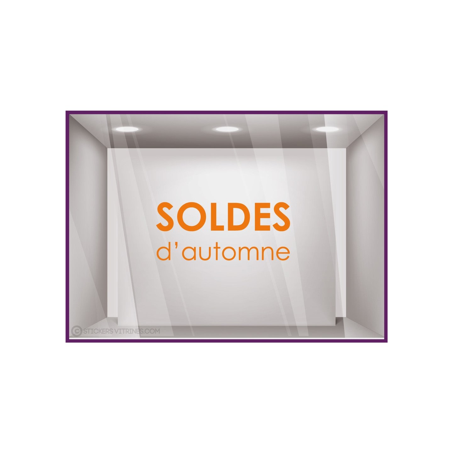 Sticker Soldes d'Automne commerce boutqiue vitrophanie idee decoration