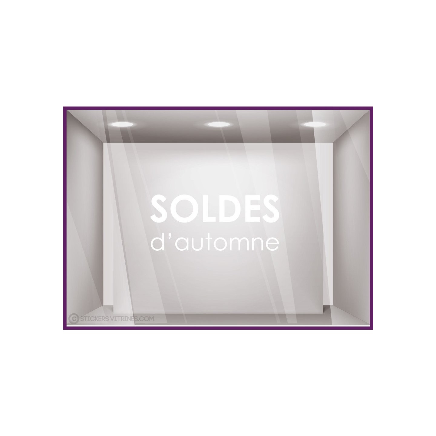 Sticker Soldes d'Automne commerce boutqiue vitrophanie idee decoration