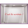 Sticker "C'est la Rentrée !" devanture commerce idee decoration lettrage adhesif calicot