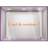 Sticker "C'est la Rentrée !" devanture commerce idee decoration lettrage adhesif calicot