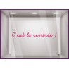 Sticker "C'est la Rentrée !" devanture commerce idee decoration lettrage adhesif calicot