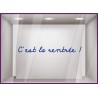 Sticker "C'est la Rentrée !" devanture commerce idee decoration lettrage adhesif calicot