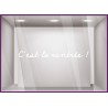 Sticker "C'est la Rentrée !" devanture commerce idee decoration lettrage adhesif calicot