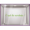 Sticker "C'est la Rentrée !" devanture commerce idee decoration lettrage adhesif calicot