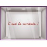 Sticker "C'est la Rentrée !" devanture commerce idee decoration lettrage adhesif calicot