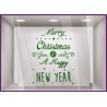 Sticker Merry Christmas and a Happy New Year noël vitrine magasin mode