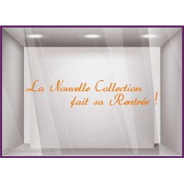 Sticker La Nouvelle Collection fait sa Rentrée ! decoration vitrine commerce devanture 