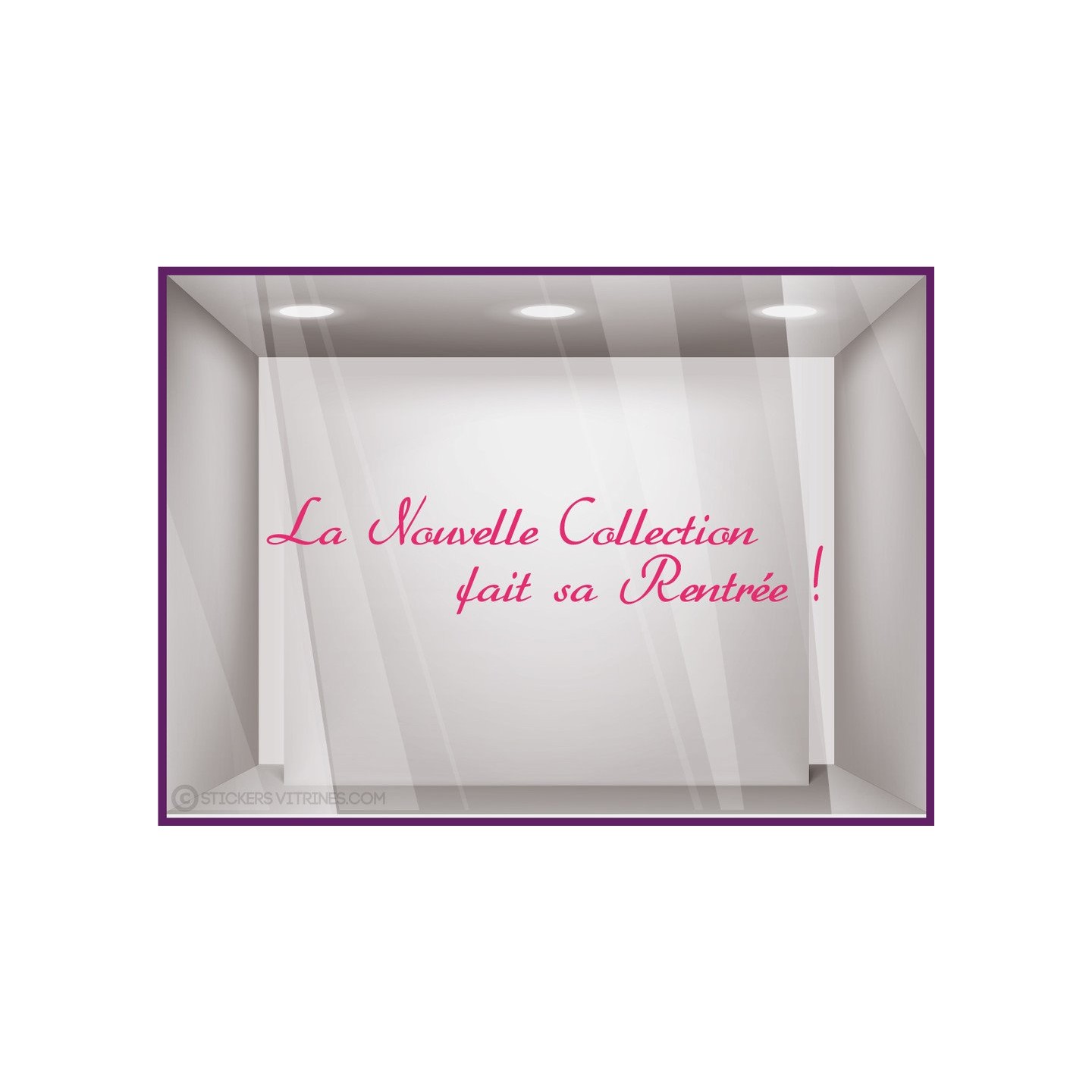 Sticker La Nouvelle Collection fait sa Rentrée ! decoration vitrine commerce devanture 