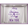 Sticker Merry Christmas and a Happy New Year noël vitrine magasin mode