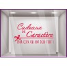 Sticker Cadeaux de caractère noël vitrophanie hiver adhésif magasin devanture calicot autocollant