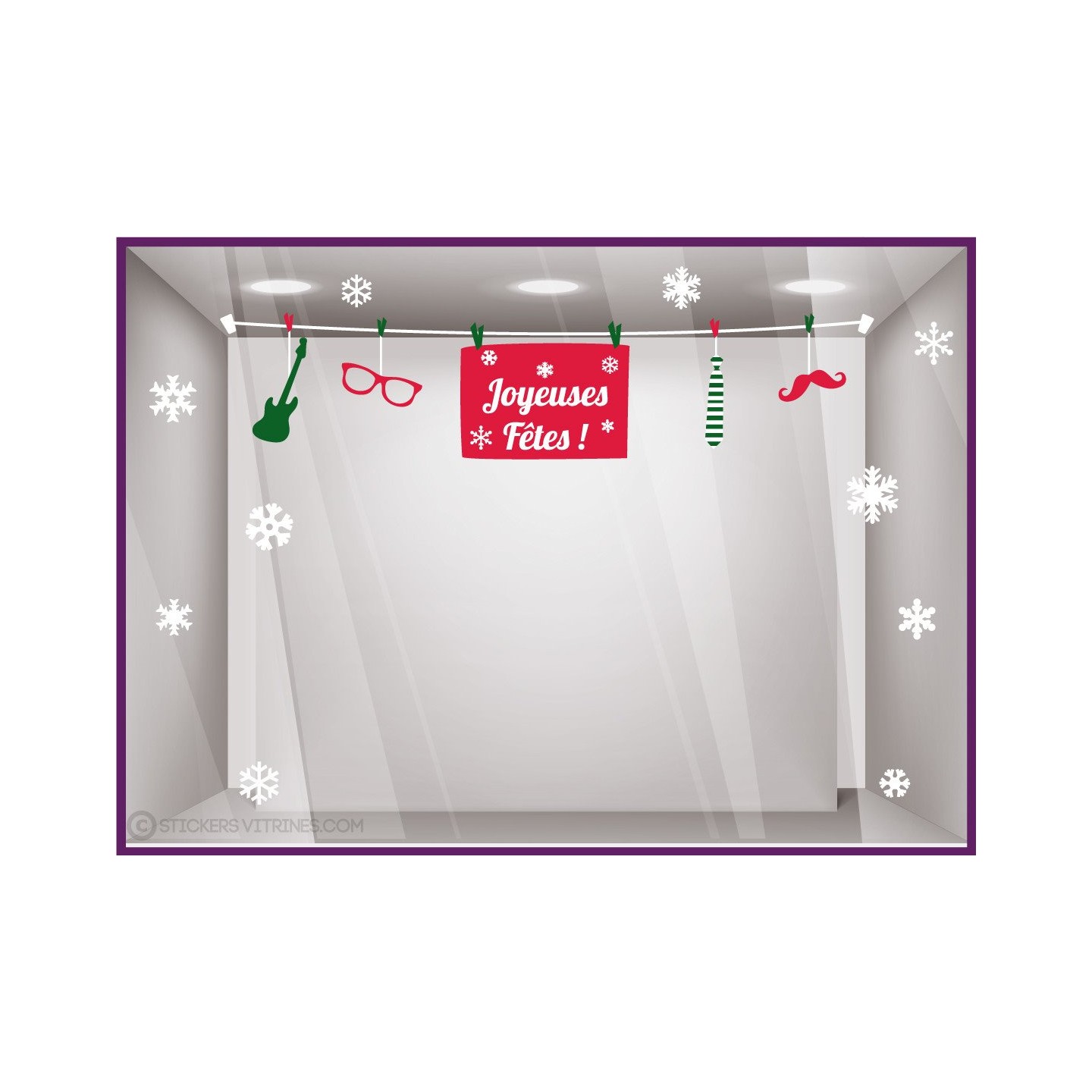 Kit de Stickers Guirlande accessoires de Noël