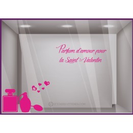 Autocollant sticker vitrophanie deco st valentin vitrine
