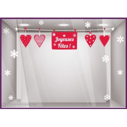 Kit de Stickers Guirlande Coeur de Noël