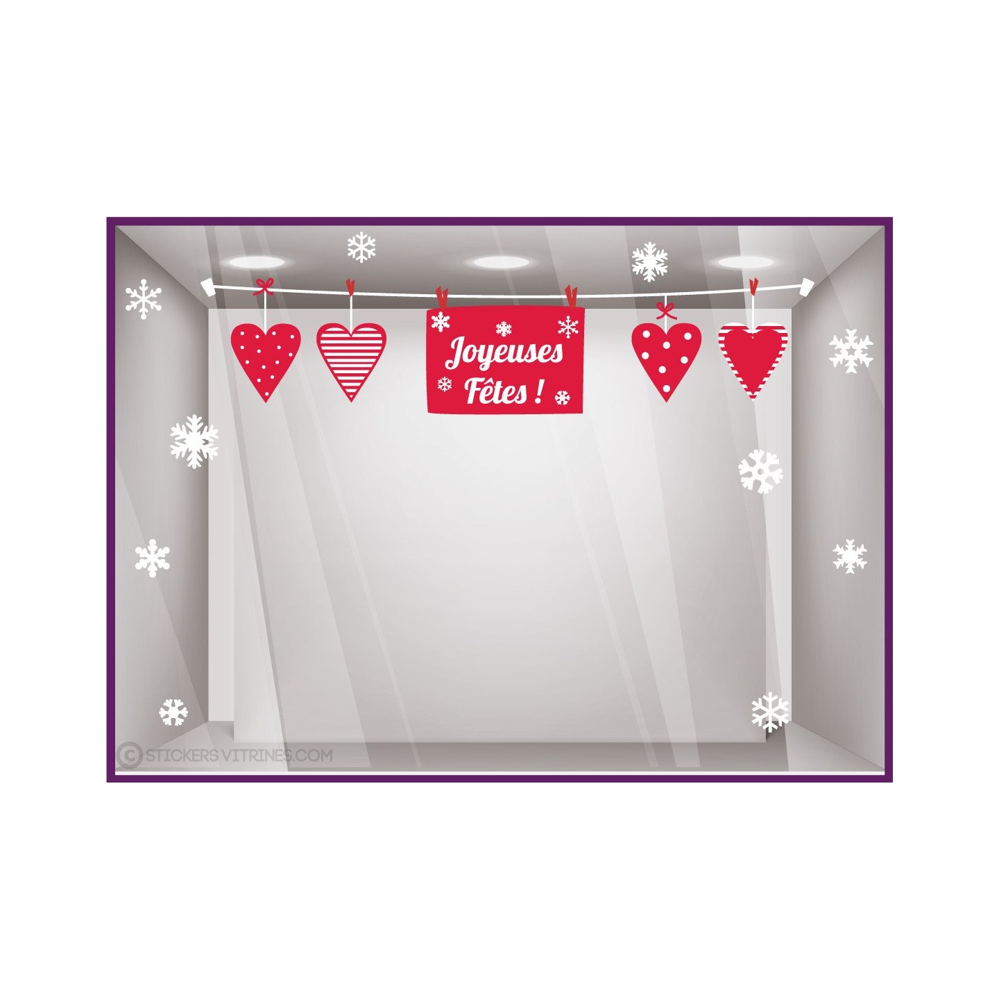 Kit de Stickers Guirlande Coeur de Noël