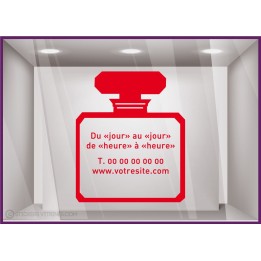 Sticker Horaires à personnaliser spécial Parfumerie Signalétique Beauté Esthétique