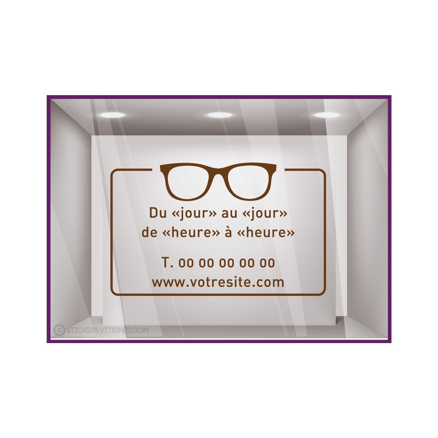 Sticker Horaires `a personnaliser spécial Opticien
