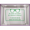 Sticker Horaires `a personnaliser spécial Opticien