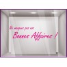 Sticker Ne manquez pas nos bonnes affaires adhésif autocollant vitrophanie calicot 