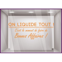 Sticker lettrage On liquide tout