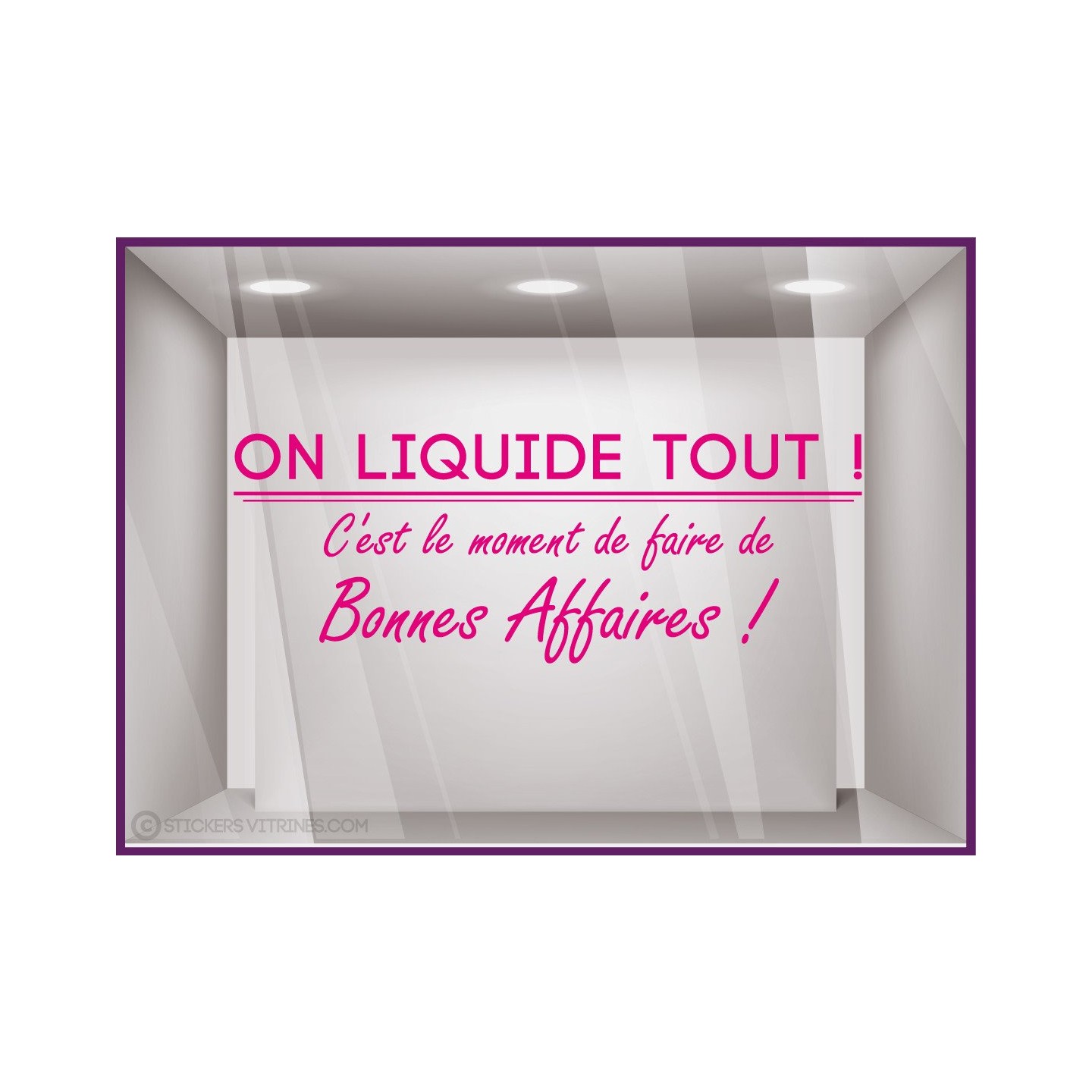 Sticker lettrage On liquide tout