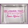 Sticker lettrage On liquide tout
