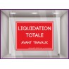 Sticker liquidation totale avant travaux `a personnaliser