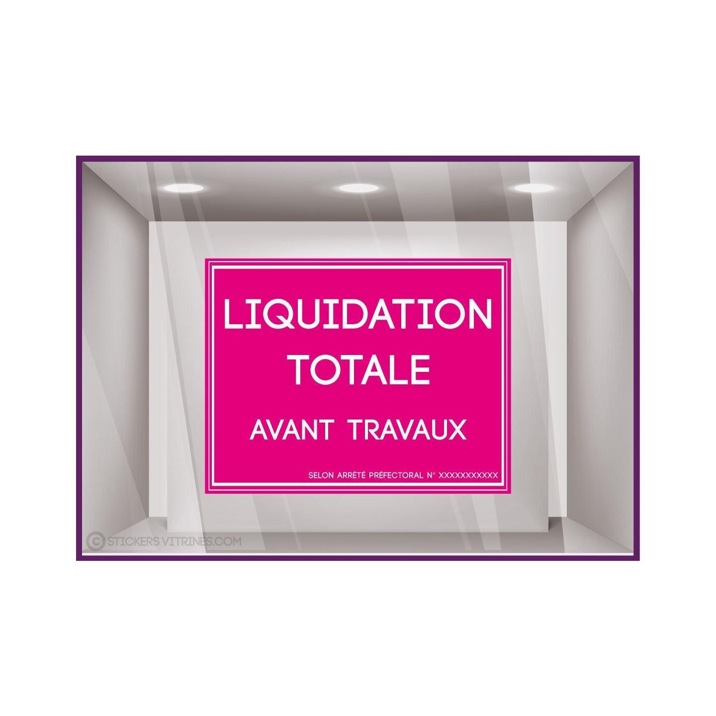 Sticker liquidation totale avant travaux `a personnaliser