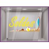 Sticker Soldes plage devanture sport mode bord de mer promotion offre promotionnelle destockage braderie liquidation