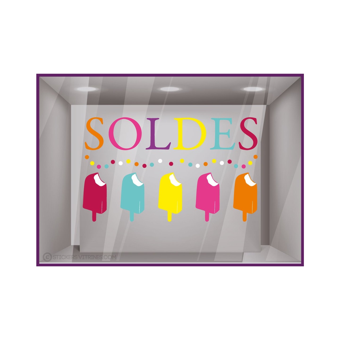 Sticker Soldes esquimaux promotion offre promotionnelle destockage liquidation braderie mode patisserie vacance