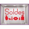 Sticker Soldes beauté parfumerie mode calicot vitrophanie lettrage adhesif promotion offre promotionnelle destockage braderie
