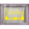 Sticker Soldes beauté parfumerie mode calicot vitrophanie lettrage adhesif promotion offre promotionnelle destockage braderie