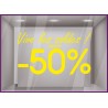 Sticker Vive les Soldes calicot vitrophanie adhésif autocollant géant commerce magasin boutique 