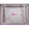 Kit de stickers Love Saint Valentin devanture boutique vitrine mode magasin bijouterie idee deco lettrage adhesif